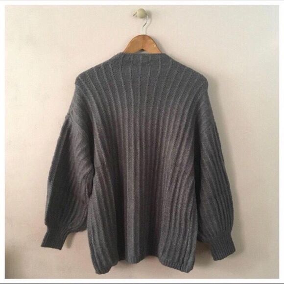 Urban Outfitters Truly Madly Deeply Dark Gray Open-Front Cardigan NIP Size S - Picture 2 of 5